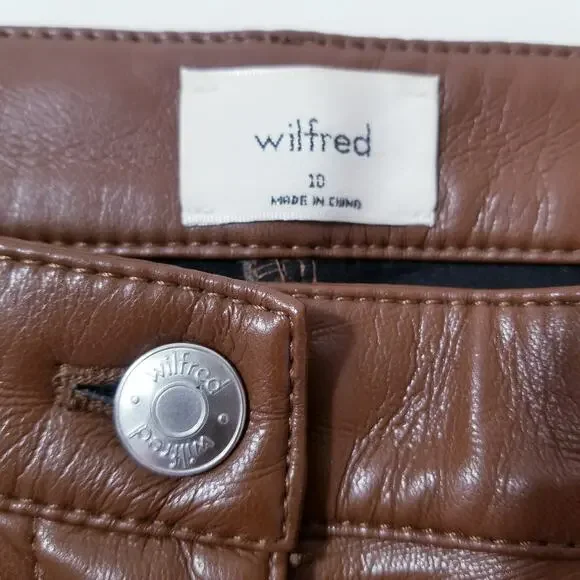 Aritzia Wilfred Soft Vegan Leather High Waisted Pants - Picture 3 of 13